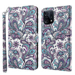 Modello di pittura 3D TPU + custodia per telefono in pelle PU, For OPPO Find X5, For OPPO Find X5 Pro