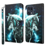 Modello di pittura 3D TPU + custodia per telefono in pelle PU, For OPPO Find X5, For OPPO Find X5 Pro