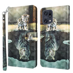 Modello di pittura 3D TPU + custodia per telefono in pelle PU, For OPPO Find X5, For OPPO Find X5 Pro