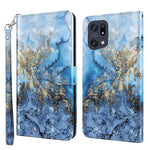 Modello di pittura 3D TPU + custodia per telefono in pelle PU, For OPPO Find X5, For OPPO Find X5 Pro
