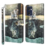 Modello di pittura 3D TPU + custodia per telefono in pelle PU, For OPPO Reno7 5G/Find X5 Lite, For vivo Y72 5G