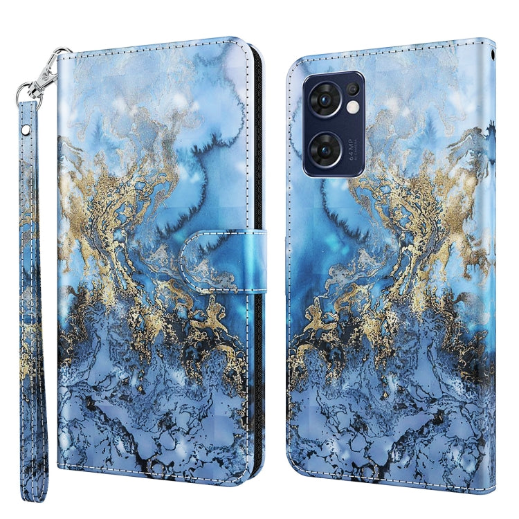 Modello di pittura 3D TPU + custodia per telefono in pelle PU, For OPPO Reno7 5G/Find X5 Lite, For vivo Y72 5G