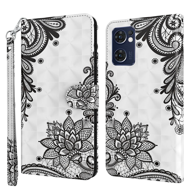 Modello di pittura 3D TPU + custodia per telefono in pelle PU, For OPPO Reno7 5G/Find X5 Lite, For vivo Y72 5G