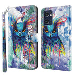 Modello di pittura 3D TPU + custodia per telefono in pelle PU, For OPPO Reno7 5G/Find X5 Lite, For vivo Y72 5G
