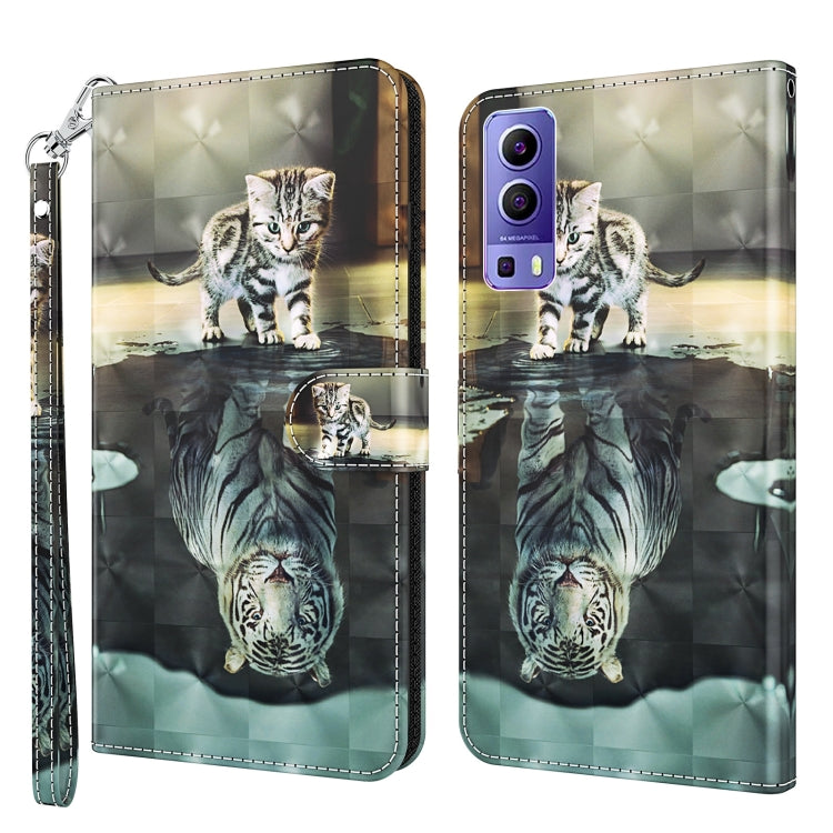 Modello di pittura 3D TPU + custodia per telefono in pelle PU, For OPPO Reno7 5G/Find X5 Lite, For vivo Y72 5G