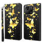 Modello di pittura 3D TPU + custodia per telefono in pelle PU, For Xiaomi Redmi 10A, For Xiaomi Poco M4 5G/Redmi 10 5G
