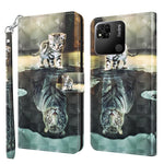 Modello di pittura 3D TPU + custodia per telefono in pelle PU, For Xiaomi Redmi 10A, For Xiaomi Poco M4 5G/Redmi 10 5G