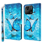 Modello di pittura 3D TPU + custodia per telefono in pelle PU, For Xiaomi Redmi 10A, For Xiaomi Poco M4 5G/Redmi 10 5G
