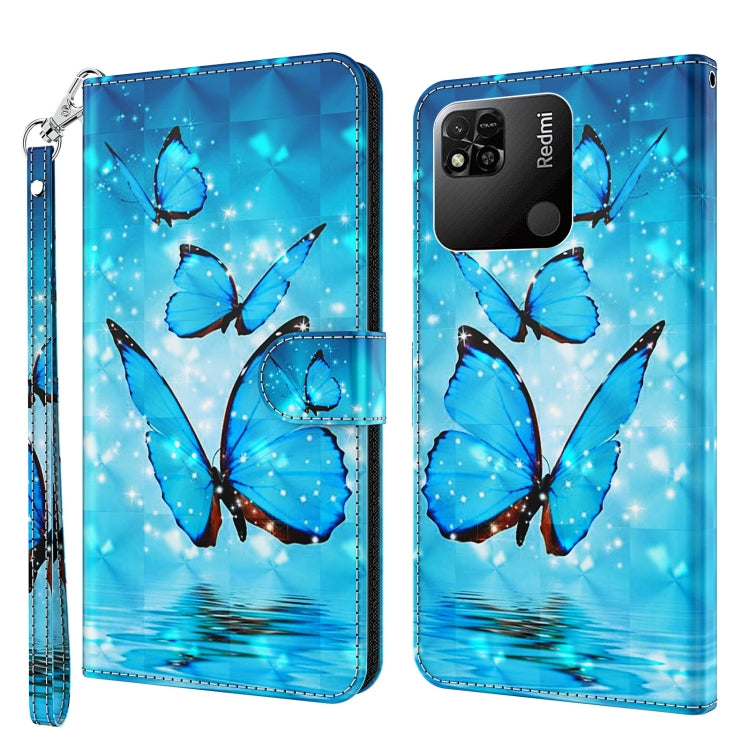 Modello di pittura 3D TPU + custodia per telefono in pelle PU, For Xiaomi Redmi 10A, For Xiaomi Poco M4 5G/Redmi 10 5G