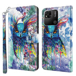 Modello di pittura 3D TPU + custodia per telefono in pelle PU, For Xiaomi Redmi 10A, For Xiaomi Poco M4 5G/Redmi 10 5G