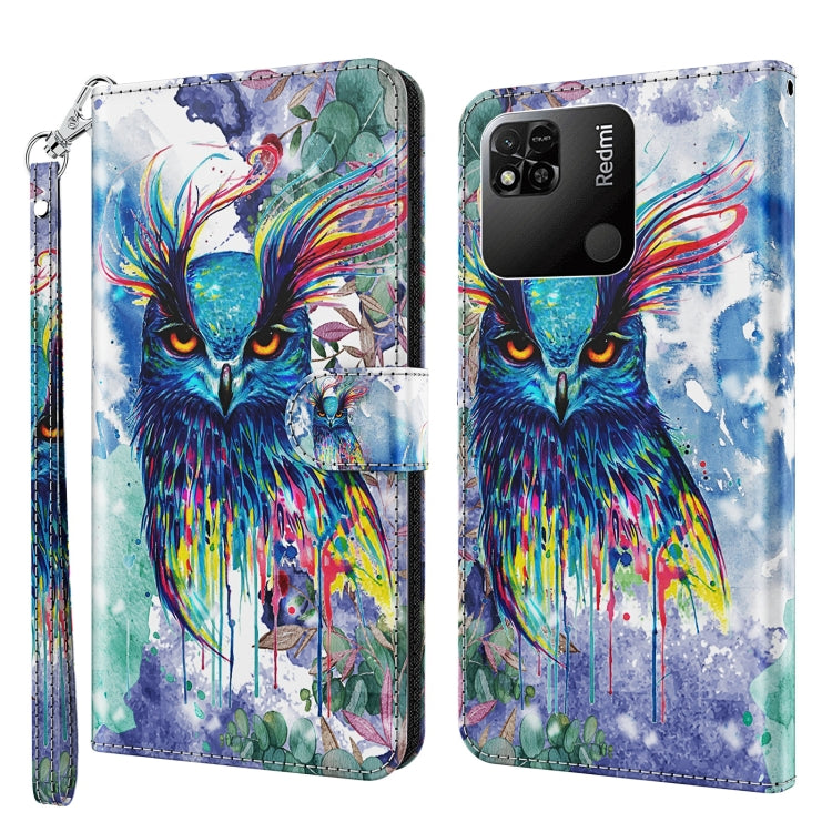 Modello di pittura 3D TPU + custodia per telefono in pelle PU, For Xiaomi Redmi 10A, For Xiaomi Poco M4 5G/Redmi 10 5G
