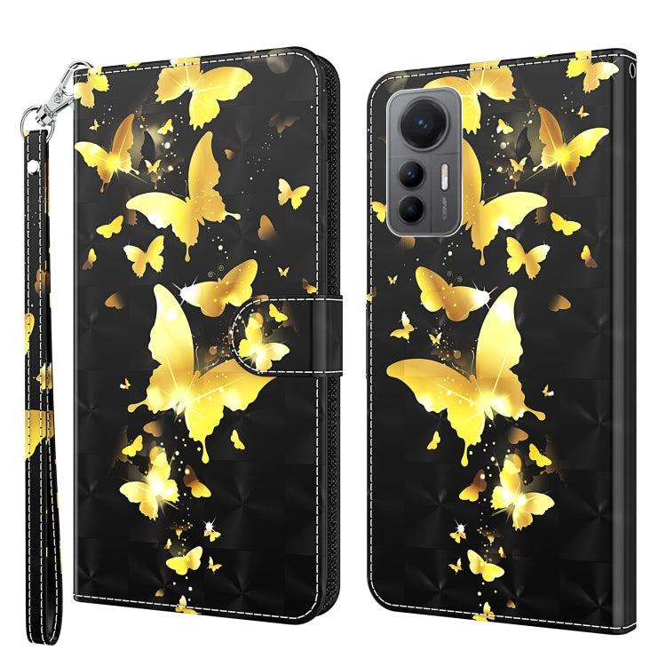 Modello di pittura 3D TPU + custodia per telefono in pelle PU, For Xiaomi 12 Lite 4G/5G