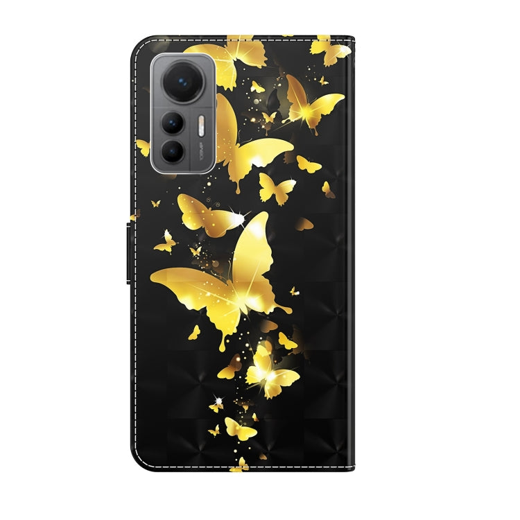 Modello di pittura 3D TPU + custodia per telefono in pelle PU, For Xiaomi 12 Lite 4G/5G