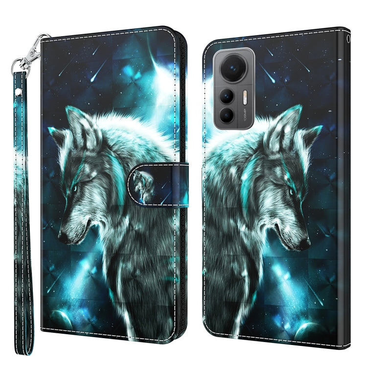Modello di pittura 3D TPU + custodia per telefono in pelle PU, For Xiaomi 12 Lite 4G/5G