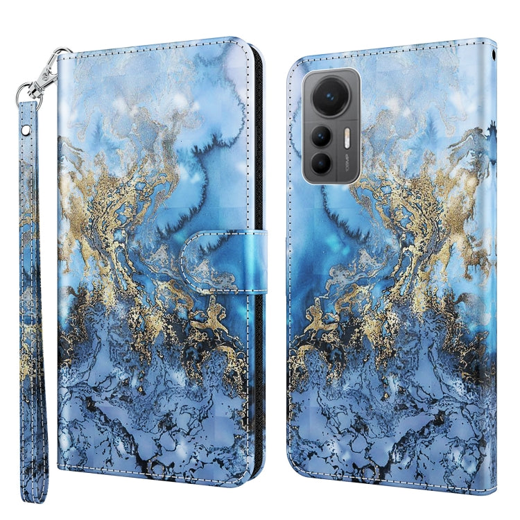 Modello di pittura 3D TPU + custodia per telefono in pelle PU, For Xiaomi 12 Lite 4G/5G