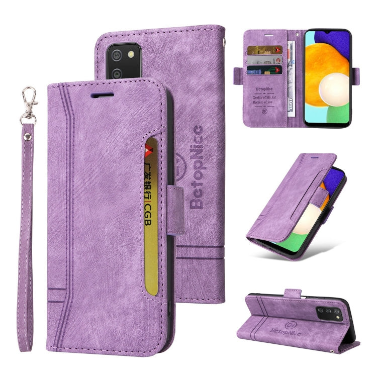 BETOPNICE Custodia per telefono in pelle con fibbia a doppio lato, For Samsung Galaxy A03 164mm, For Samsung Galaxy A03s 166mm, For Samsung Galaxy A03 166mm, For Samsung Galaxy A12 5G / 4G