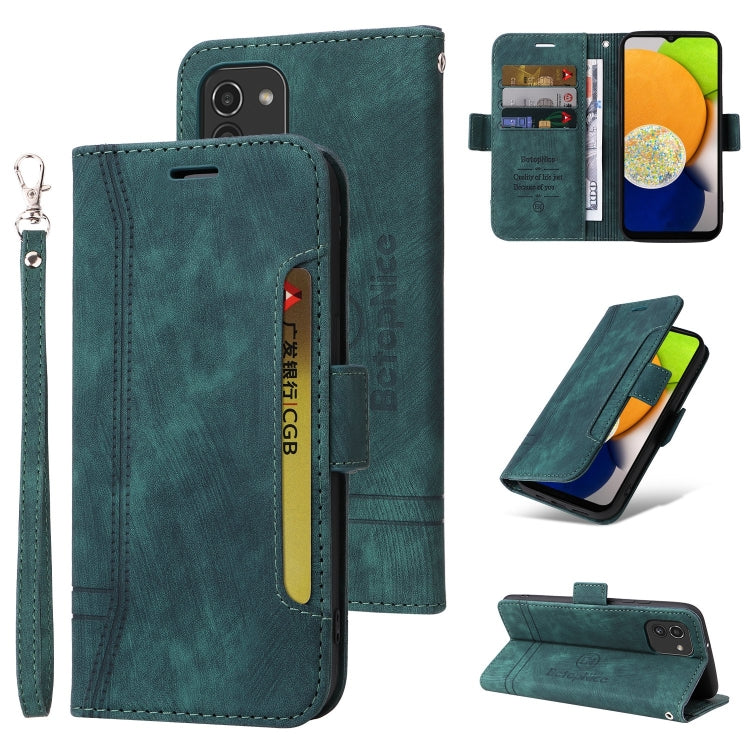 BETOPNICE Custodia per telefono in pelle con fibbia a doppio lato, For Samsung Galaxy A03 164mm, For Samsung Galaxy A03s 166mm, For Samsung Galaxy A03 166mm, For Samsung Galaxy A12 5G / 4G