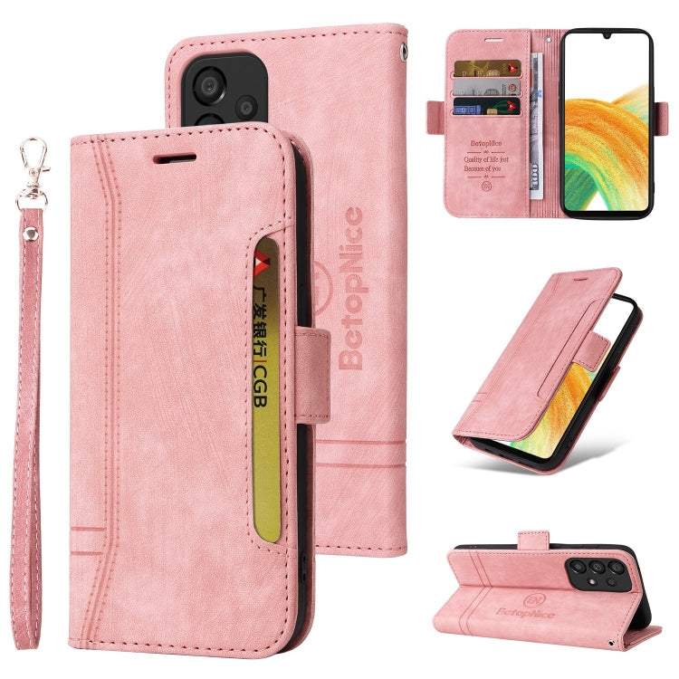 BETOPNICE Custodia per telefono in pelle con fibbia a doppio lato, For Samsung Galaxy A32 5G, For Samsung Galaxy A33 5G, For Samsung Galaxy A52 5G / 4G, For Samsung Galaxy A53 5G