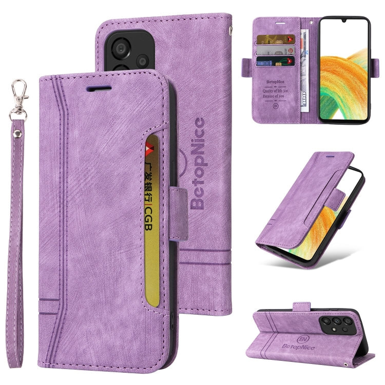 BETOPNICE Custodia per telefono in pelle con fibbia a doppio lato, For Samsung Galaxy A32 5G, For Samsung Galaxy A33 5G, For Samsung Galaxy A52 5G / 4G, For Samsung Galaxy A53 5G