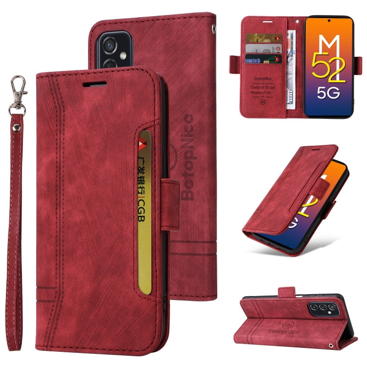 BETOPNICE Custodia per telefono in pelle con fibbia a doppio lato, For Samsung Galaxy A73 5G, For Samsung Galaxy M33 5G, For Samsung Galaxy M52 5G, For Samsung Galaxy M53 5G