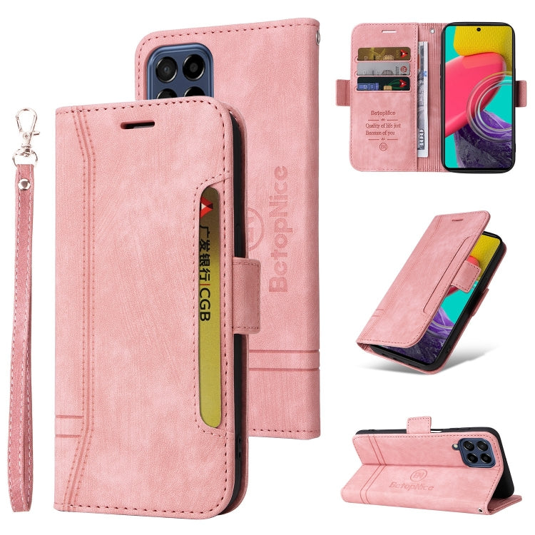 BETOPNICE Custodia per telefono in pelle con fibbia a doppio lato, For Samsung Galaxy A73 5G, For Samsung Galaxy M33 5G, For Samsung Galaxy M52 5G, For Samsung Galaxy M53 5G