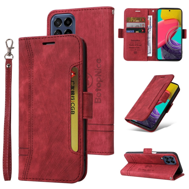 BETOPNICE Custodia per telefono in pelle con fibbia a doppio lato, For Samsung Galaxy A73 5G, For Samsung Galaxy M33 5G, For Samsung Galaxy M52 5G, For Samsung Galaxy M53 5G