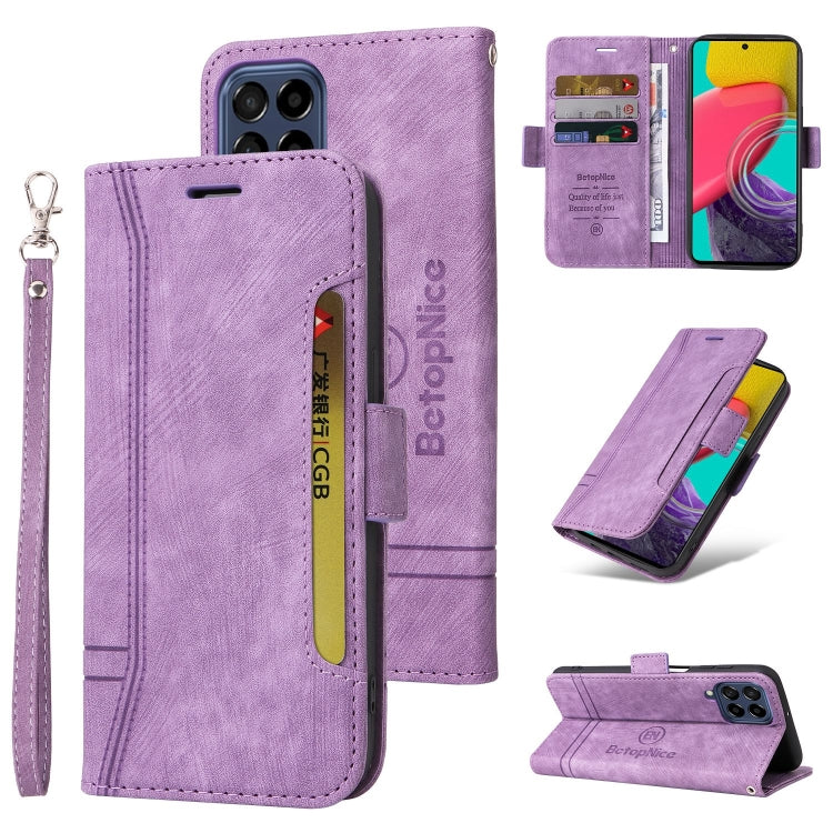 BETOPNICE Custodia per telefono in pelle con fibbia a doppio lato, For Samsung Galaxy A73 5G, For Samsung Galaxy M33 5G, For Samsung Galaxy M52 5G, For Samsung Galaxy M53 5G