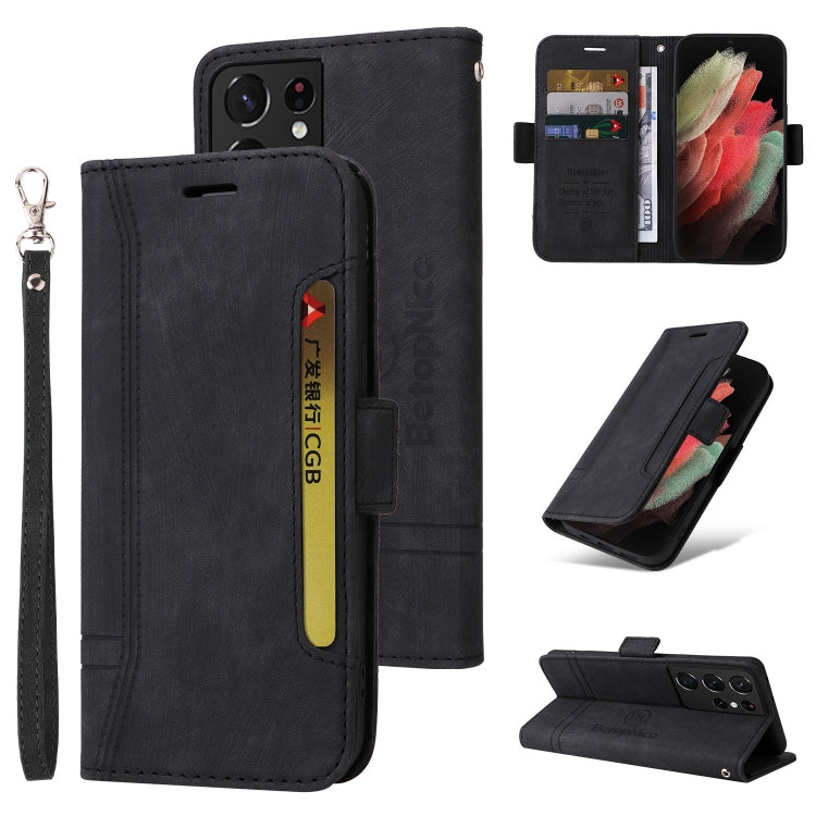 BETOPNICE Custodia per telefono in pelle con fibbia a doppio lato, For Samsung Galaxy S21 Ultra 5G, For Samsung Galaxy S22 5G, For Samsung Galaxy S22+ 5G, For Samsung Galaxy S22 Ultra 5G