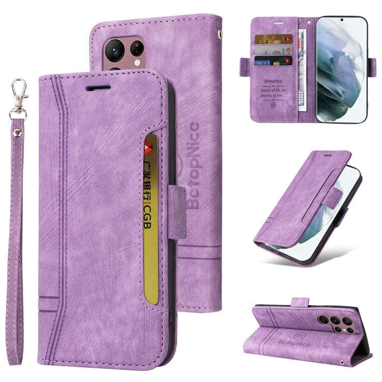 BETOPNICE Custodia per telefono in pelle con fibbia a doppio lato, For Samsung Galaxy S21 Ultra 5G, For Samsung Galaxy S22 5G, For Samsung Galaxy S22+ 5G, For Samsung Galaxy S22 Ultra 5G