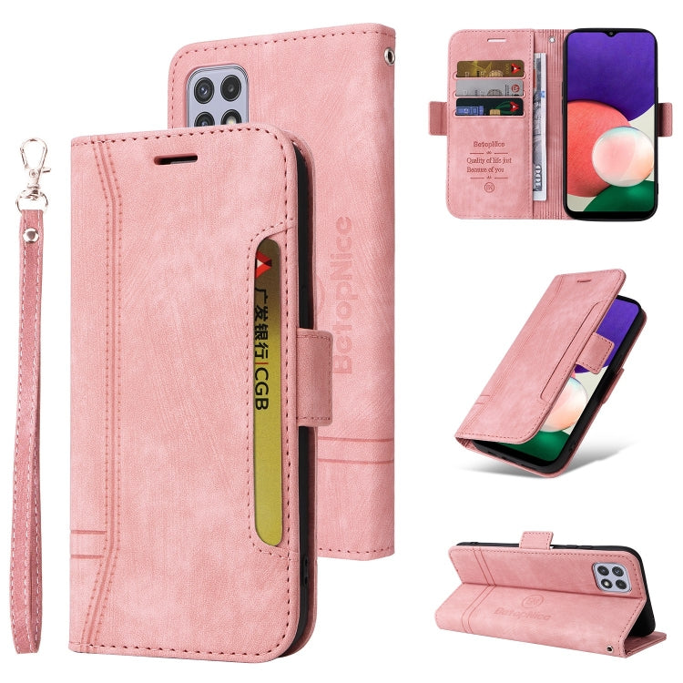 BETOPNICE Custodia per telefono in pelle con fibbia a doppio lato, For Samsung Galaxy A22 5G, For Samsung Galaxy S21 5G