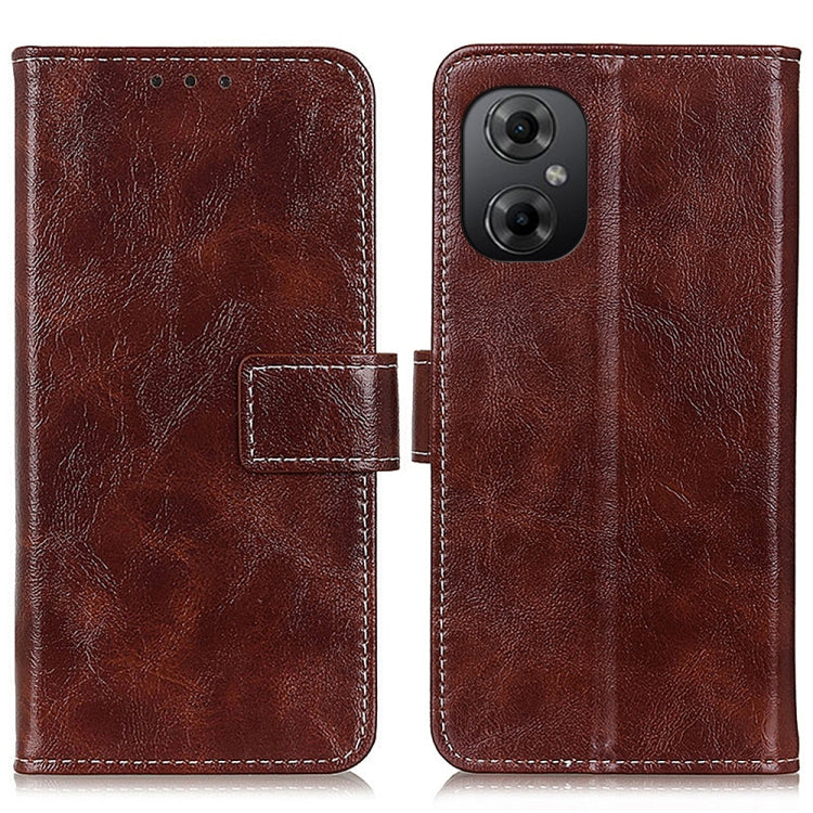 Cassa del telefono in pelle con texture retrò Crazy Horse, For Xiaomi Poco M5 4G/Poco M4 5G/M5 5G