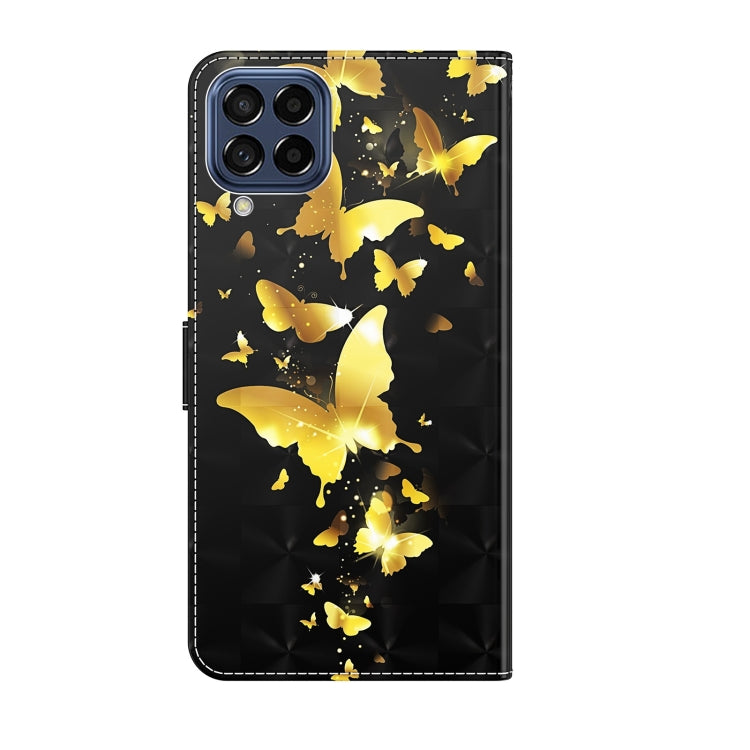 Modello di pittura 3D TPU + custodia per telefono in pelle PU, For Samsung Galaxy M33, For Samsung Galaxy M53