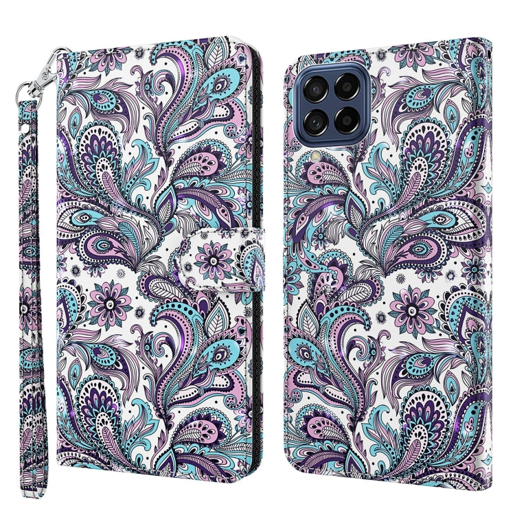 Modello di pittura 3D TPU + custodia per telefono in pelle PU, For Samsung Galaxy M33, For Samsung Galaxy M53