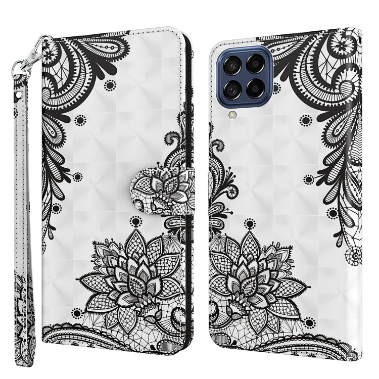 Modello di pittura 3D TPU + custodia per telefono in pelle PU, For Samsung Galaxy M33, For Samsung Galaxy M53