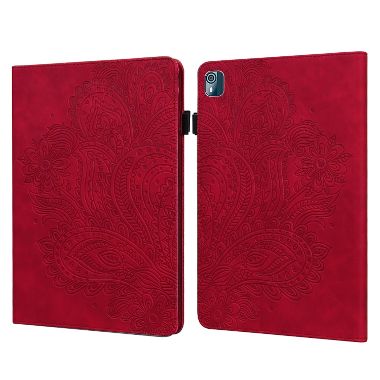Custodia per tablet in pelle con motivo in rilievo pavone, For Xiaomi Redmi Pad 10.61 2022, For Nokia T10, For Amazon Kindle Fire 7 2022