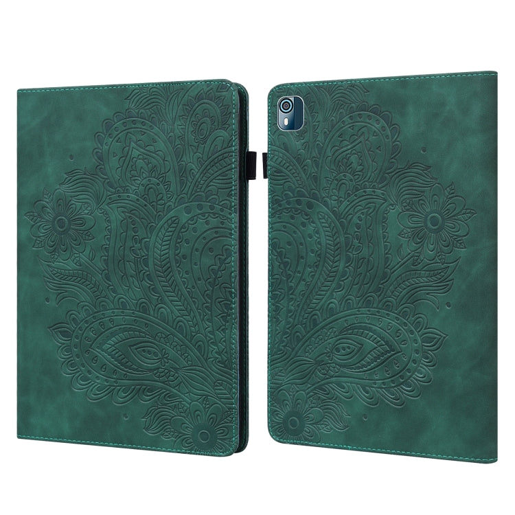 Custodia per tablet in pelle con motivo in rilievo pavone, For Xiaomi Redmi Pad 10.61 2022, For Nokia T10, For Amazon Kindle Fire 7 2022