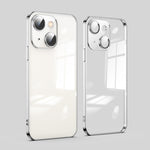 Custodia per telefono galvanica con protezione dell'obiettivo in vetro antipolvere, For iPhone 14, For iPhone 14 Plus