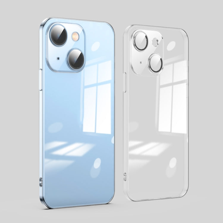 Custodia per telefono galvanica con protezione dell'obiettivo in vetro antipolvere, For iPhone 14, For iPhone 14 Plus