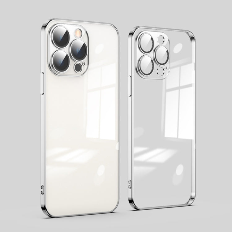 Custodia per telefono galvanica con protezione dell'obiettivo in vetro antipolvere, For iPhone 14 Pro, For iPhone 14 Pro Max