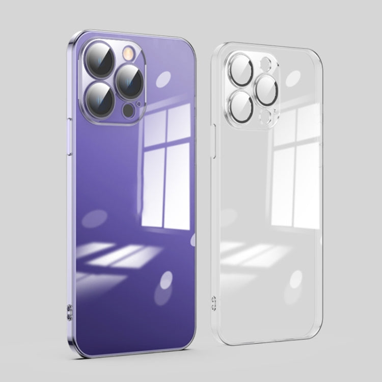 Custodia per telefono galvanica con protezione dell'obiettivo in vetro antipolvere, For iPhone 14 Pro, For iPhone 14 Pro Max