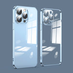 Custodia per telefono galvanica con protezione dell'obiettivo in vetro antipolvere, For iPhone 14 Pro, For iPhone 14 Pro Max