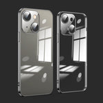 Custodia per telefono galvanica con protezione dell'obiettivo in vetro antipolvere, For iPhone 13, For iPhone 13 Pro