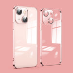 Custodia per telefono galvanica con protezione dell'obiettivo in vetro antipolvere, For iPhone 13, For iPhone 13 Pro