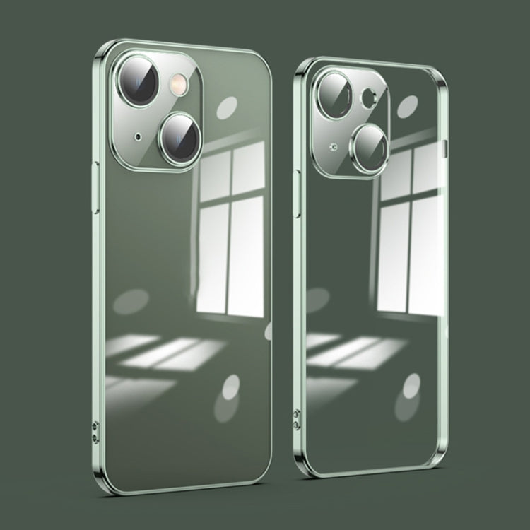 Custodia per telefono galvanica con protezione dell'obiettivo in vetro antipolvere, For iPhone 13, For iPhone 13 Pro