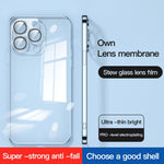 Custodia per telefono galvanica con protezione dell'obiettivo in vetro antipolvere, For iPhone 13, For iPhone 13 Pro
