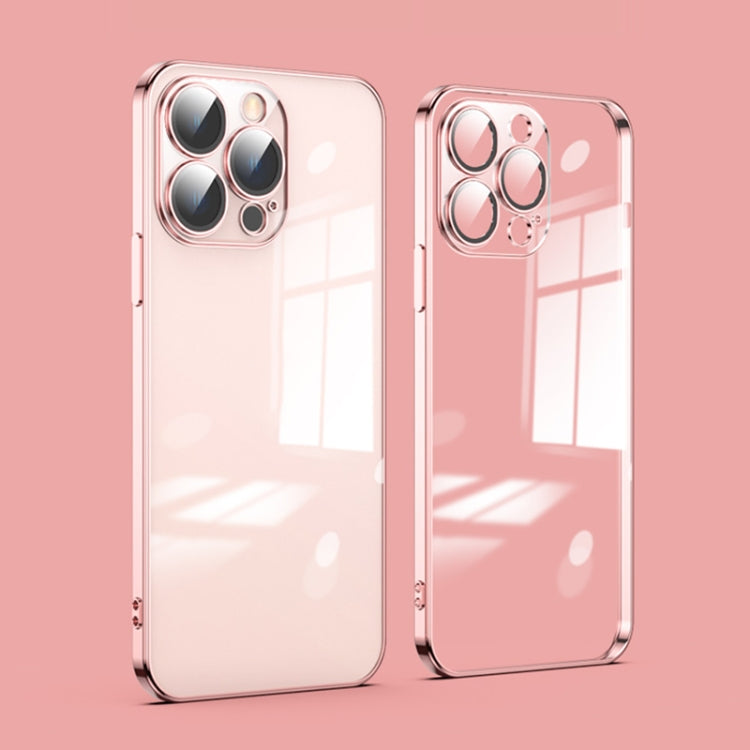 Custodia per telefono galvanica con protezione dell'obiettivo in vetro antipolvere, For iPhone 13, For iPhone 13 Pro