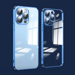 Custodia per telefono galvanica con protezione dell'obiettivo in vetro antipolvere, For iPhone 13, For iPhone 13 Pro