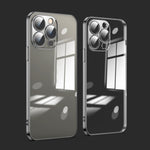 Custodia per telefono galvanica con protezione dell'obiettivo in vetro antipolvere, For iPhone 13 Pro Max, For iPhone 12