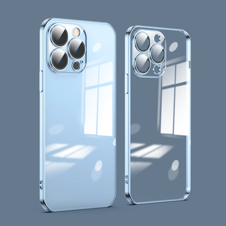 Custodia per telefono galvanica con protezione dell'obiettivo in vetro antipolvere, For iPhone 13 Pro Max, For iPhone 12