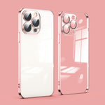 Custodia per telefono galvanica con protezione dell'obiettivo in vetro antipolvere, For iPhone 12 Pro, For iPhone 12 Pro Max